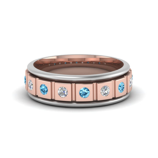 2 Tone Mens Diamond Wedding Band