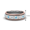 Load image into Gallery viewer, 2 Tone Mens Diamond Wedding Band