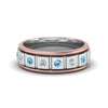 Load image into Gallery viewer, 2 Tone Mens Diamond Wedding Band