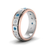 Load image into Gallery viewer, 2 Tone Mens Diamond Wedding Band