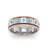 Load image into Gallery viewer, 2 Tone Mens Diamond Wedding Band
