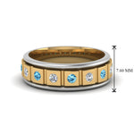 Load image into Gallery viewer, 2 Tone Mens Diamond Wedding Band
