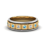 Load image into Gallery viewer, 2 Tone Mens Diamond Wedding Band
