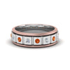 Load image into Gallery viewer, 2 Tone Mens Diamond Wedding Band