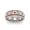 Load image into Gallery viewer, 2 Tone Mens Diamond Wedding Band