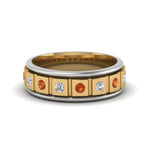 Load image into Gallery viewer, 2 Tone Mens Diamond Wedding Band
