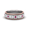 Load image into Gallery viewer, 2 Tone Mens Diamond Wedding Band