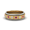 Load image into Gallery viewer, 2 Tone Mens Diamond Wedding Band