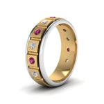 Load image into Gallery viewer, 2 Tone Mens Diamond Wedding Band
