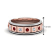 Load image into Gallery viewer, 2 Tone Mens Diamond Wedding Band