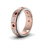 Load image into Gallery viewer, 2 Tone Mens Diamond Wedding Band
