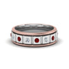 Load image into Gallery viewer, 2 Tone Mens Diamond Wedding Band