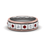 Load image into Gallery viewer, 2 Tone Mens Diamond Wedding Band
