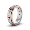 Load image into Gallery viewer, 2 Tone Mens Diamond Wedding Band