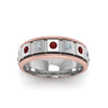Load image into Gallery viewer, 2 Tone Mens Diamond Wedding Band