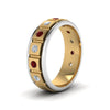 Load image into Gallery viewer, 2 Tone Mens Diamond Wedding Band