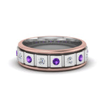 Load image into Gallery viewer, 2 Tone Mens Diamond Wedding Band
