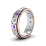 Load image into Gallery viewer, 2 Tone Mens Diamond Wedding Band
