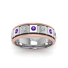 Load image into Gallery viewer, 2 Tone Mens Diamond Wedding Band