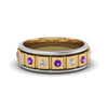 Load image into Gallery viewer, 2 Tone Mens Diamond Wedding Band