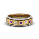 Load image into Gallery viewer, 2 Tone Mens Diamond Wedding Band
