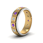 Load image into Gallery viewer, 2 Tone Mens Diamond Wedding Band
