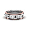 Load image into Gallery viewer, 2 Tone Mens Diamond Wedding Band