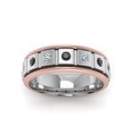 Load image into Gallery viewer, 2 Tone Mens Diamond Wedding Band
