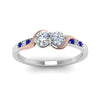 Load image into Gallery viewer, 2-tone-swirl-diamond-band-with-blue-sapphire-in-14K-white-gold-FDO84792RORGSABL-NL-WG