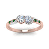 Load image into Gallery viewer, 2-tone-swirl-diamond-band-with-emerald-in-14K-rose-gold-FDO84792RORGEMGR-NL-RG