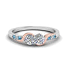 Load image into Gallery viewer, 2-tone-swirl-diamond-band-with-ice-blue-topaz-in-14K-white-gold-FDO84792RORGICBLTO-NL-WG