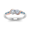 Load image into Gallery viewer, 2-tone-swirl-diamond-band-with-ice-blue-topaz-in-14K-white-gold-FDO84792RORGICBLTO-NL-WG