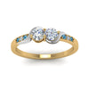 Load image into Gallery viewer, 2-tone-swirl-diamond-band-with-ice-blue-topaz-in-14K-yellow-gold-FDO84792RORGICBLTO-NL-YG