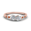Load image into Gallery viewer, 2-tone-swirl-diamond-band-with-orange-sapphire-in-14K-rose-gold-FDO84792RORGSAOR-NL-RG