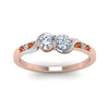 Load image into Gallery viewer, 2-tone-swirl-diamond-band-with-orange-sapphire-in-14K-rose-gold-FDO84792RORGSAOR-NL-RG