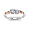 Load image into Gallery viewer, 2-tone-swirl-diamond-band-with-orange-sapphire-in-14K-white-gold-FDO84792RORGSAOR-NL-WG