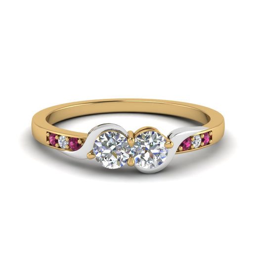 2-tone-swirl-diamond-band-with-pink-sapphire-in-14K-yellow-gold-FDO84792RORGSADRPI-NL-YG