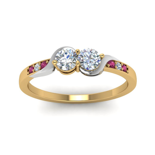 2-tone-swirl-diamond-band-with-pink-sapphire-in-14K-yellow-gold-FDO84792RORGSADRPI-NL-YG