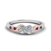 Load image into Gallery viewer, 2-tone-swirl-diamond-band-with-ruby-in-14K-white-gold-FDO84792RORGRUDR-NL-WG