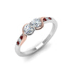 Load image into Gallery viewer, 2-tone-swirl-diamond-band-with-ruby-in-14K-white-gold-FDO84792RORGRUDR-NL-WG
