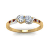 Load image into Gallery viewer, 2-tone-swirl-diamond-band-with-ruby-in-14K-yellow-gold-FDO84792RORGRUDR-NL-YG