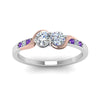 Load image into Gallery viewer, 2-tone-swirl-diamond-band-with-violac-topaz-in-14K-white-gold-FDO84792RORGVITO-NL-WG