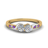 Load image into Gallery viewer, 2-tone-swirl-diamond-band-with-violac-topaz-in-14K-yellow-gold-FDO84792RORGVITO-NL-YG