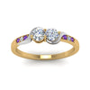 Load image into Gallery viewer, 2-tone-swirl-diamond-band-with-violac-topaz-in-14K-yellow-gold-FDO84792RORGVITO-NL-YG
