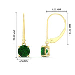 Load image into Gallery viewer, 2.00-ct-round-cut-emerald-leverback-dangle-earrings-in-yellow-gold-fdear11236rogemgrangle4-2.00ct-nl-yg-hw.jpg?v=1768373631
