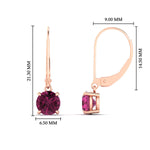 Load image into Gallery viewer, 2.00-ct-round-cut-pink-sapphire-leverback-dangle-earrings-in-rose-gold-fdear11236rogsadrpiangle4-2.00ct-nl-rg-hw.jpg?v=1768373571