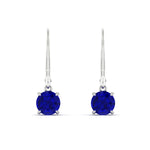 Load image into Gallery viewer, 2.00-ct-round-cut-sapphire-leverback-dangle-earrings-in-white-gold-fdear11236rogsablangle2-2.00ct-nl-wg.jpg?v=1768373571