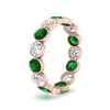 Load image into Gallery viewer, 2.40-carat-bezel-eternity-ring-emerald-in-rose-gold-FDEWB10558-0.20CTGEMGRANGLE3-NL-RG