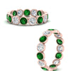 Load image into Gallery viewer, 2.40-carat-bezel-eternity-ring-emerald-in-rose-gold-FDEWB10558-0.20CTGEMGRANGLE3-NL-RG