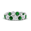 Load image into Gallery viewer, 2.40-carat-bezel-eternity-ring-emerald-in-white-gold-FDEWB10558-0.20CTGEMGRANGLE3-NL-WG